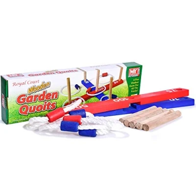 Image of M.Y Wooden Garden Quoits Traditional Outdoor Hoopla Game