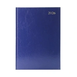 Image of 5 Star Desk Diary Day Per Page A5 Blue 2026 KFA51BU26