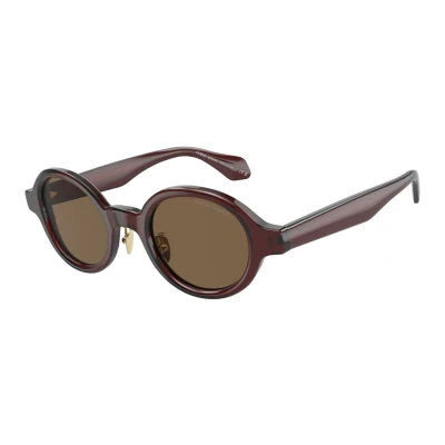 Image of Giorgio Armani Unisex Sunglasses, Size: 46, Trasparent brown / dark