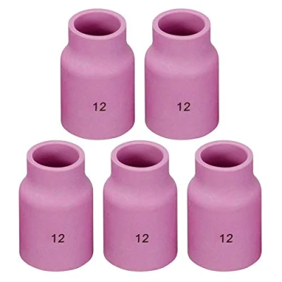 Image of RIVERWELD TIG Gas Lens Alumina Nozzle Ceramic Cups Jumbo Large 53N87 (12# D19 x 48mm) Fit SR DB WP 9 17 18 20 25 26 Welding Torch 5pk