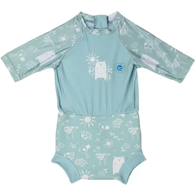 Image of Splash About Happy Nappy Sunsuit, Sunny Bear, 12 24 Months