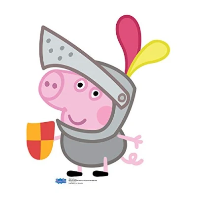 Image of Star CUTOUTS Sir George SC960 Peppa Pig Party Mini Cardboard Cutout 79cm Tall, Solid, Multicolour, Regular