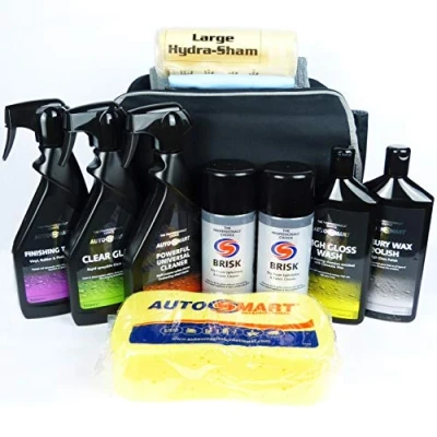 Image of Autosmart Car Cleaning Kit Full Valet Pack Care Wash Polish Sponge Shampoo