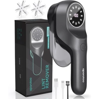 Image of Electric Fabric Shaver and Lint Remover with 2 Free Extra Blades, Led Digital Display Bobble for Clothes, Speeds Powerful Fluff Debobbler Clothes Carpet Sweater Sofa