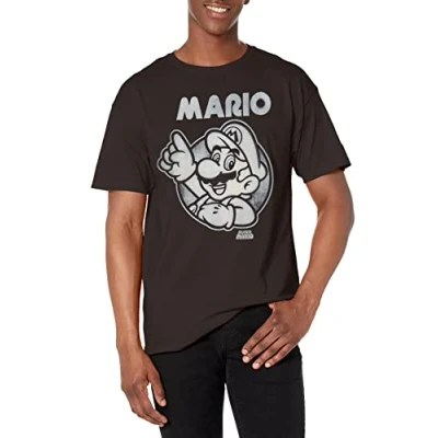 Image of Nintendo Men&#039;s So Mario T Shirt, Black, XL