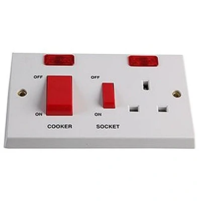 Image of 45A COOKER SWITCH/13A SWITCH Socket Electrical Switches &amp; Outlets
