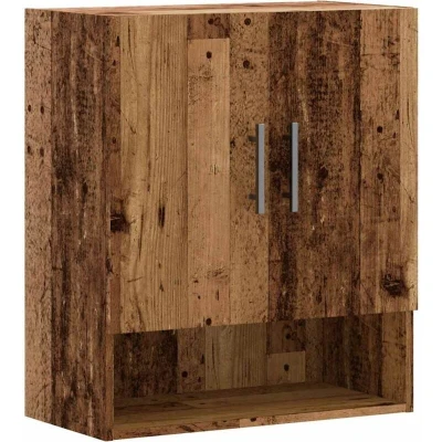 Image of vidaXL Engineered Wood Wall/Floating/Storage Cabinet Old Brown 60x31x70 cm for Living Room &amp; More Modern Style