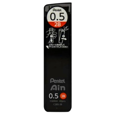 Image of Pentel Ain Leads Refill 0.5mm 2B Pack of 12