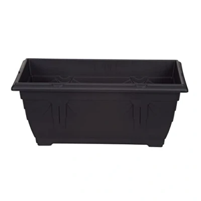 Image of Whitefurze 40cm Venetian Window Box, Black