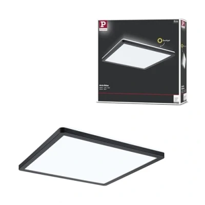 Image of Paulmann Atria Shine 71015 LED Panel 293 x mm Square Including 1 16 W Daylight White Black Light Plastic Ceiling 4000 K