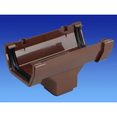 Image of Wavin OSMA Squareline Running Outlet Straight 100mm Brown 4T806n