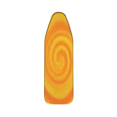 Image of Mabel Home ironing Board Padded Cover, 100% Cotton, 43&quot; x 14&quot; Yellow (Spiral Design)