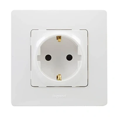 Image of Legrand 396434 NL Socket 2P+T BL Monobloc, White, Single