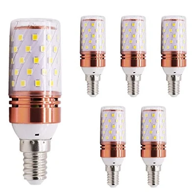 Image of Mengjay® Pack of 5 LED Corn Light Bulbs E14 12 W 100 Equivalent to Not Dimmable 2700 3000 K Warm White 800 lm Small Edison Screw Candle