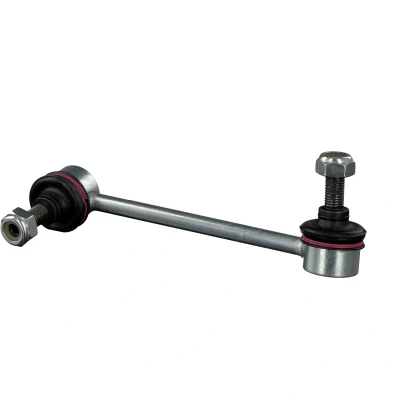 Image of 4663080F00, 4663080F00000 Anti roll bar link FEBI BILSTEIN 42270 Rear Axle Right 155mm M10 x 1,25 with nuts Steel silver