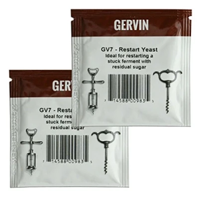 Image of 2X Gervin Restart Yeast GV7 for Stuck Fermentations Premium Quality 5g 5 23L