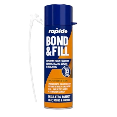 Image of Expanding Foam Filler PU Expansion Insulation BONDING Filling Foam, Wall Panelling, Filling, Bonding, Sealing Insulating Spray 500ML Gap