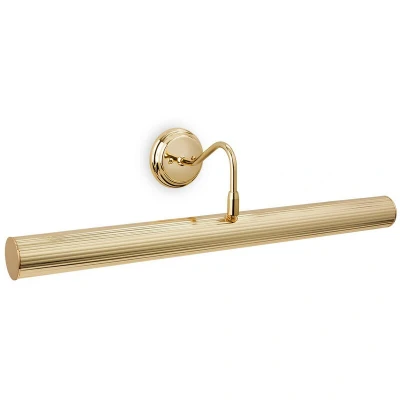 Image of Reeded 4 Light Picture Wall Polished Brass, E14