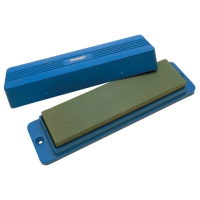 Image of Draper Silicone Carbide Sharpening Stone with Box, 200 x 50 25mm