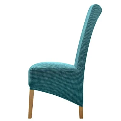 Image of LANSHENG Dining Chair Covers, Stretchy Removable Washable XL Jacquard Fabric High Back Covers Slipcovers, for Living Room, Hotel, Restaurant, Banquet, Wedding, Home(Teal, Set of 6)