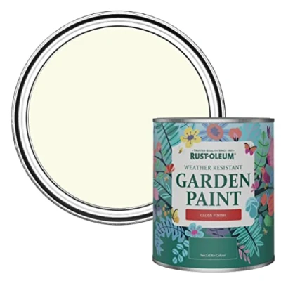 Image of Rust Oleum Beige Mould Resistant Garden Paint In Gloss Finish Shortbread 750ml Fence Paint, Shed
