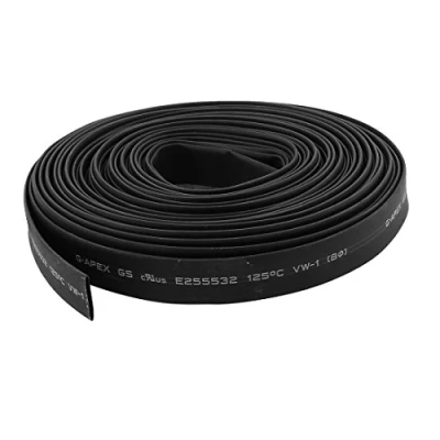 Image of Sourcingmap Heat Shrink Tubing 8mm Dia 2:1 Rate Tube Wire Wrap 10m Black