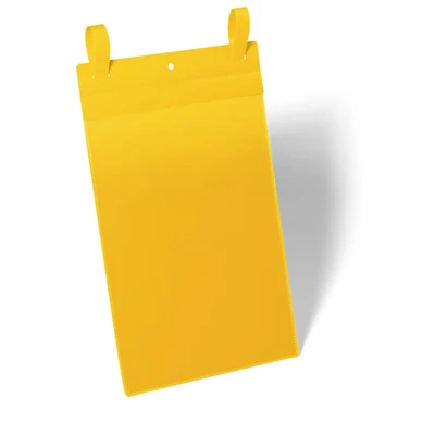 Image of Durable Document Pocket with Straps A4 Portrait, Pack of 50 Pieces, Yellow