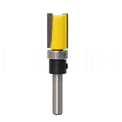 Image of ExcInter 1/4 Inch Shank Flush Trim Pattern Router Bit Template Router,1/4x5/8x20,Woodworking Top Bearing Milling Tools for Wood Hardwood Particleboard MDF