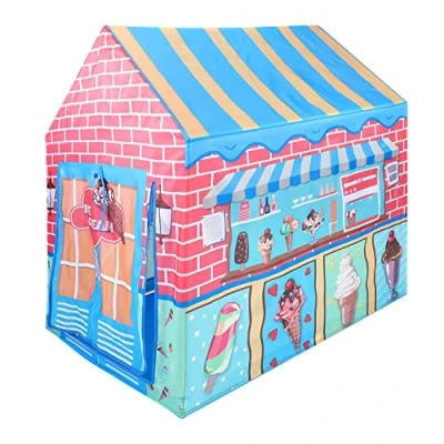 Image of SOKA Ice Cream Parlour Playhouse for Kids Indoor Outdoor Foldable Play Tent Game Birthday Party Tunnel Home Bedroom Garden Camping Beach Children Boys Girls Toddler