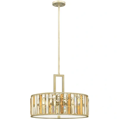 Image of Gemma 3 Light Ceiling Pendant Silver Leaf, E27