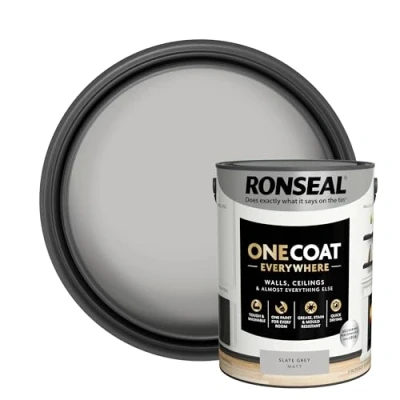Image of Ronseal One Coat Everywhere Paint Slate Grey Matt 5L