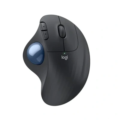 Image of Logitech ERGO M575S Wireless Trackball Mouse, Ergonomic Mouse With Bluetooth and Encrypted Dongle, Comfortable Thumb Control, Precise Smooth Tracking, for PC/Mac Graphite