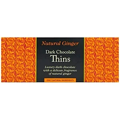 Image of Beechs Fine ChocolatesDark Chocolate Ginger After Dinner Thins 150g Box