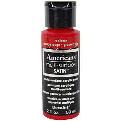 Image of Deco Art Acrylics Multi Purpose Paint, Red Barn Satin,4 x 1.38