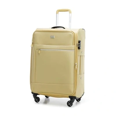Image of WITTCHEN MIRA Line Cabin Suitcase Carry on Baggage Hand Luggage Soft Polyester Carrying Handle Telescopic Four Wheels TSA Combination Lock Size S Beige