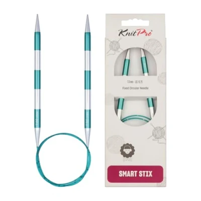 Image of KnitPro Knitting Pins: Circular, Metal Nylon, Green, 7mm