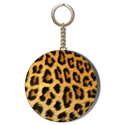 Image of Gift Insanity LEOPARD PRINT 58mm CHAIN KEYRING BOTTLE OPENER