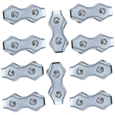 Image of 10 x 6 mm Electric Fence Wire Connector Rope Clip Duplex Bolt Cable Clamp Poly Fencing Joint
