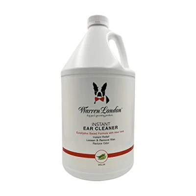 Image of Warren London Instant Ear Cleaner 3.8L Professional Pet Cleaning Solution Effective Earwax Removal for Dogs and Cats Gentle Soothing Formula