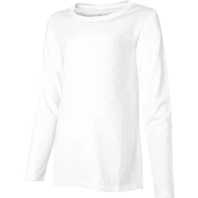 Image of Hanes Girls&#039; ComfortSoft Long Sleeve Tee, White, M