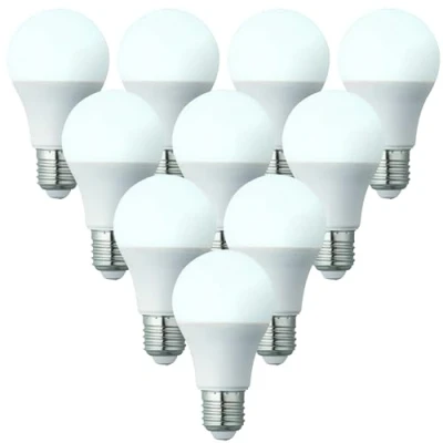 Image of National Lighting E27 LED Bulbs Edison Screw Daylight White 6000K 60W Incandescent Lamp Equivalent 10W 806 Lumens 180 Degree Beam Angle Long Life 25,000 Hours Pack of 10