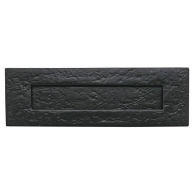 Image of Black Antique Malleable Cast Iron Letter Box Plate 260x105mm from EUROART