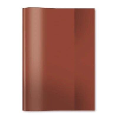 Image of HERMA Clear Exercise Book Cover A5, Made of wipeable and Sturdy Plastic, Slip on Jackets for School, Brown, 25 Items Pack