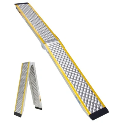 Image of LIEKUMM Loading Ramp, 200 X21.5 cm Foldable Motorbike 300KG Capacity Van Ramps Heavy Duty, Aluminum Motorcycle Ramp for Van, ATV, Quad Bike, Truck