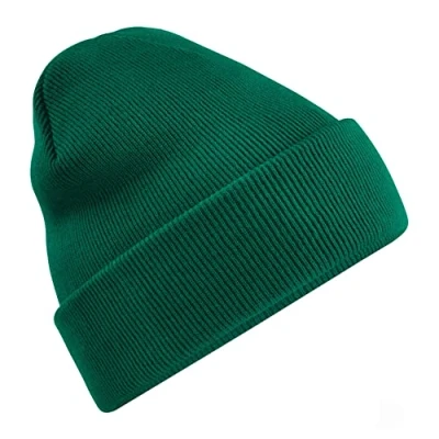 Image of Beechfield Recycled Original Cuffed Design Beanie Bottle Green