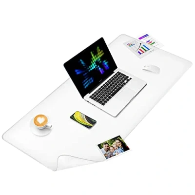 Image of Clear Desk Pad, Protector Mat 23,6 &#039;&#039; x 15,8&#039;&#039; Waterproof Writing Non Slip Round Edges PVC Large for Office &amp; Home
