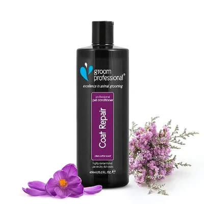 Image of GROOM PROFESSIONAL Coat Repair Dog Conditioner Repairing for Dogs with Damaged Hair Perfect Dry and Itchy Skin Softens &amp; Adds Condition, 450ml