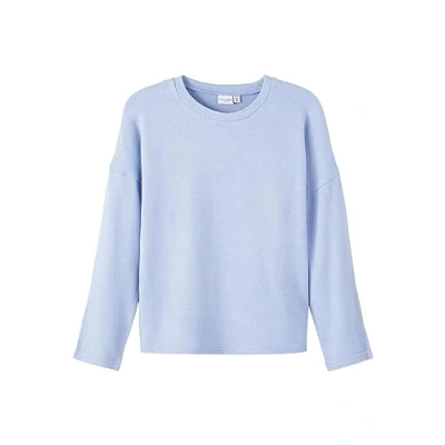 Image of NAME IT Girl&#039;s Nkfvicti Ls Knit L Noos Pullover Sweater, Serenity, 7 8 years