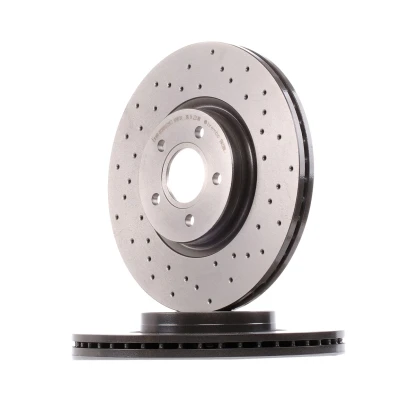 Image of 1368548, 1384290 Brake disc BREMBO XTRA LINE 09.A728.1X 320mm 25mm 5 perforated/vented Coated High carbon VOLVO: V40 Hatchback, V50, S40 II