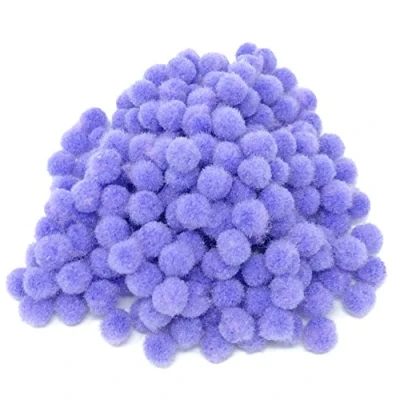 Image of Wedding Touches Lilac 10mm Mini Pom Poms Small Fluffy Craft Embelishments (250)